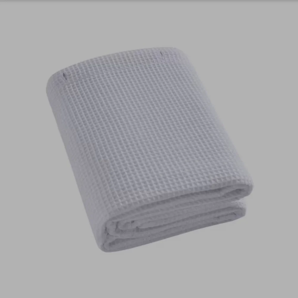 Kenneth Cole Waffle Shower Curtain White Cotton Blend 70x72 1pc